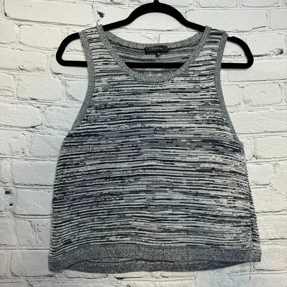 Aritzia Babaton Women’s Grey Knit Muscle Cropped Sweater size Small - Picture 1 of 8